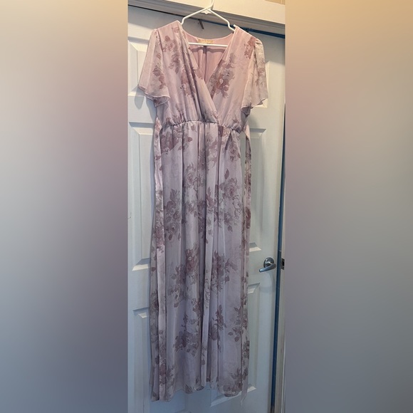 Ricarica Dress light purple and mauve floral flowy dress. - Picture 6 of 10